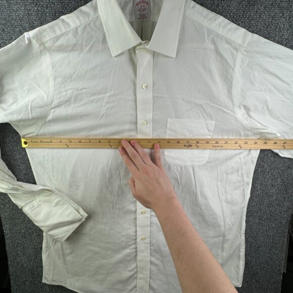 Brooks Brothers Men Non Iron Button Up Shirt Long Sleeve White 16 33 Traditional - Picture 4 of 16